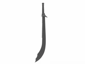 Curved sword 13 3D Model