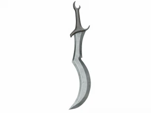Curved sword 14 3D Model
