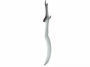 Curved sword 14 3D Model