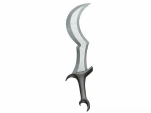 Curved sword 14 3D Model