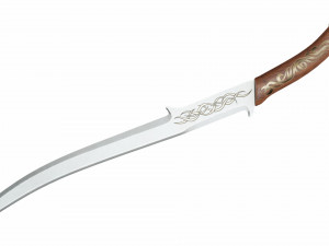 Curved sword 15 3D Модель