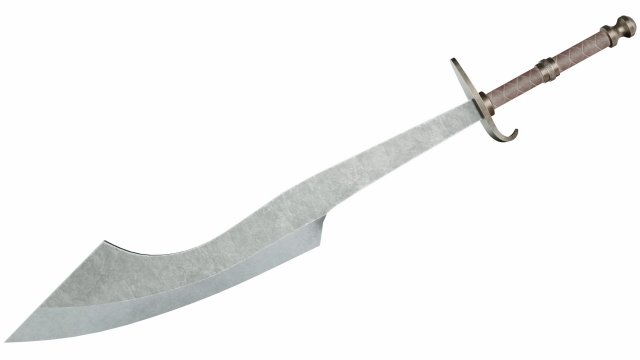 Curved sword 17 Model 3D .c4d .max .obj .3ds .fbx .stl .blend 