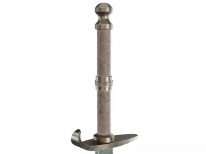 Curved sword 17 3D Model