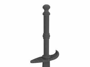 Curved sword 17 3D Model