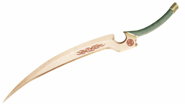 Short curved sword 3D Model .c4d .max .obj .3ds .fbx .stl .blend 