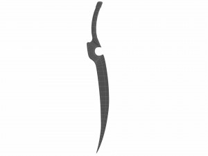 Short curved sword 3D Model