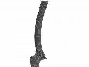 Short curved sword 3D Model