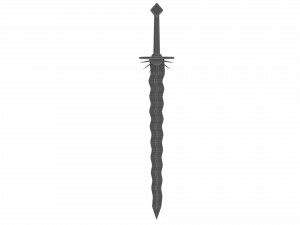 Wavy sword Model 3D