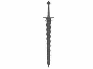 Wavy sword 3D Model