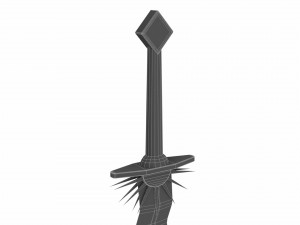 Wavy sword Model 3D