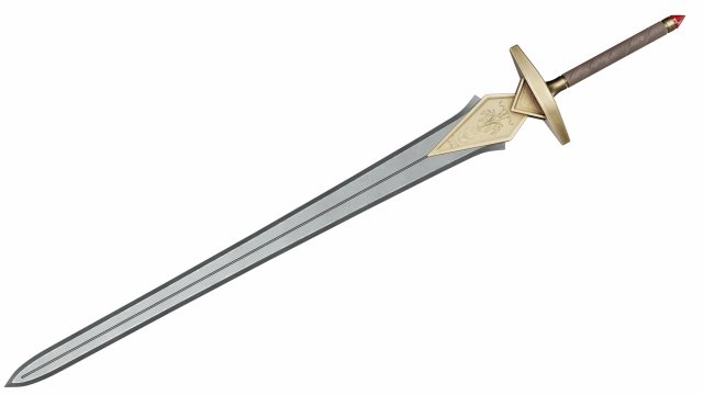 Longsword 3D Model .c4d .max .obj .3ds .fbx .stl .blend 