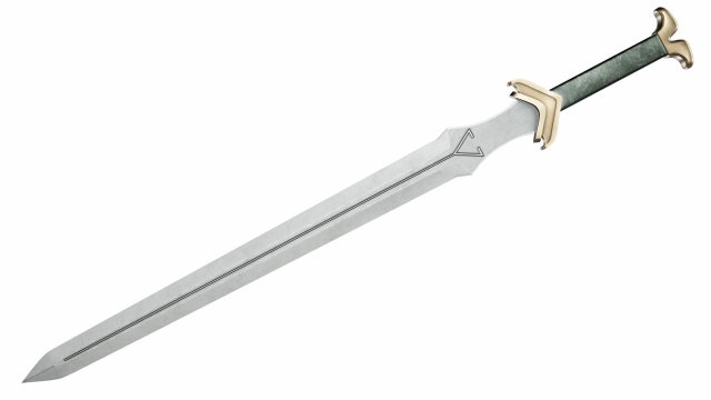 Longsword 2 3D Model .c4d .max .obj .3ds .fbx .stl .blend 