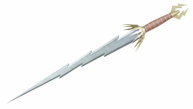 Lightning sword 3D Модель .c4d .max .obj .3ds .fbx .stl .blend 