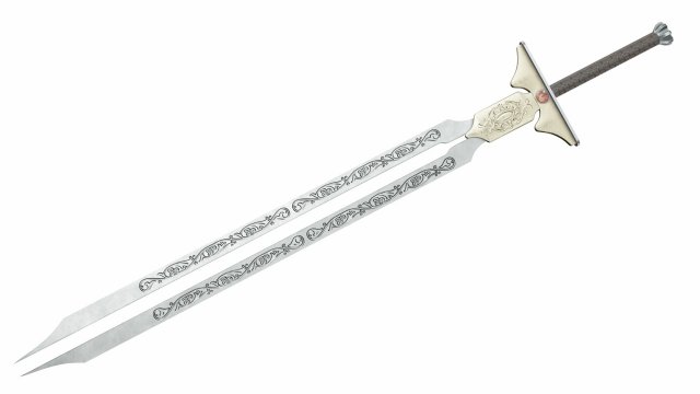 Sword 37 3D Model .c4d .max .obj .3ds .fbx .stl .blend 