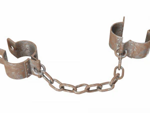 Old rusty shackles 3D Model