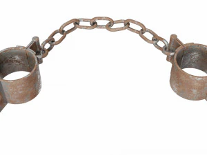 Old rusty shackles 3D Model