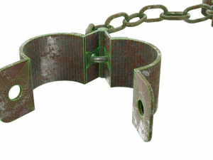 Old rusty shackles 3D Model
