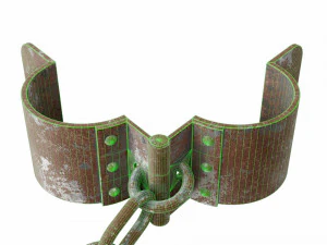 Old rusty shackles 3D Model