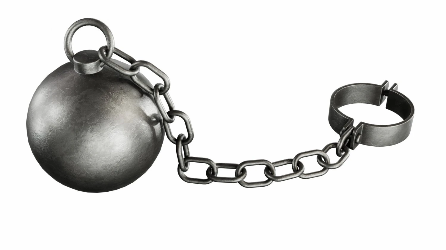Shackles with weight 3D Model .c4d .max .obj .3ds .fbx .stl .blend 