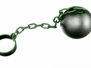 Shackles with weight 3D Model