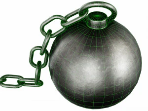Shackles with weight 3D Model