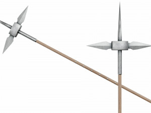 Cross tipped spear 3D Model