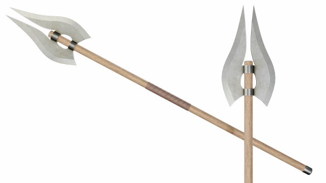 Double poleax 3D Model .c4d .max .obj .3ds .fbx .stl .blend 