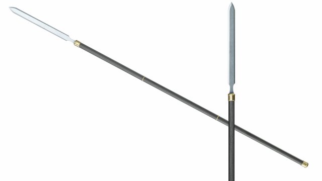 Longspear 02 3D Model .c4d .max .obj .3ds .fbx .stl .blend 