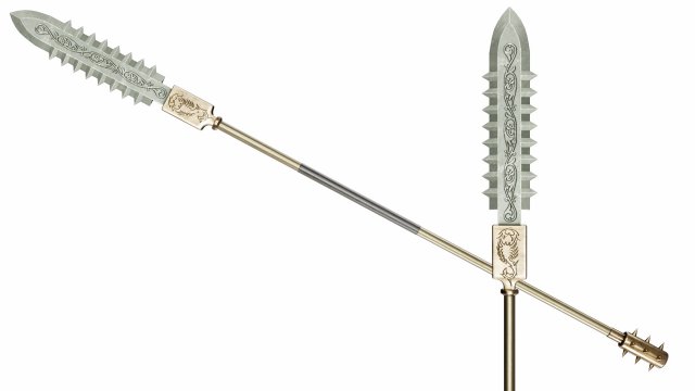 Serrated spear 3D Model .c4d .max .obj .3ds .fbx .stl .blend 