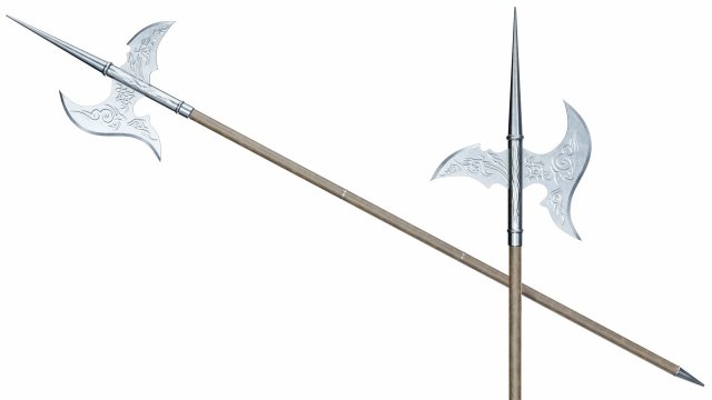 Silver halberd Modelo 3D .c4d .max .obj .3ds .fbx .stl .blend 