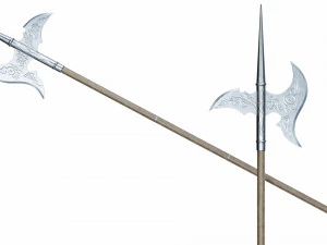 Срібна алебарда 3D Модель