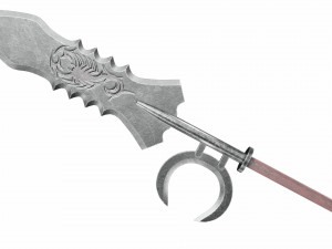 Spear with crescent 3D Model