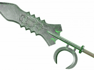 Spear with crescent 3D Model