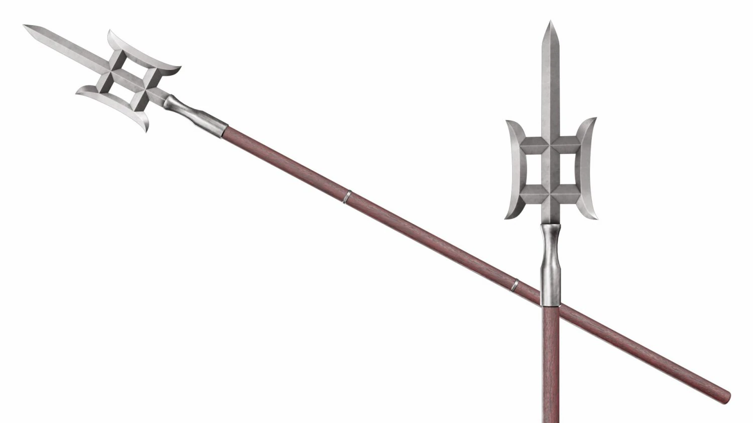 Spear with double crescent 3D Model .c4d .max .obj .3ds .fbx .stl .blend 