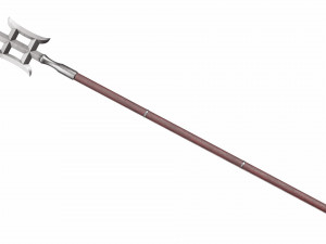 Spear with double crescent 3D Model