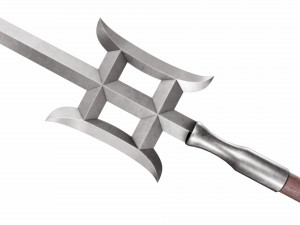 Spear with double crescent 3D Model