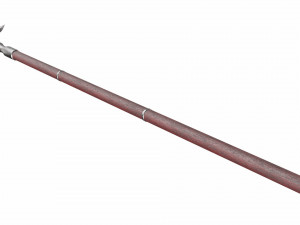 Spear with double crescent 3D Model