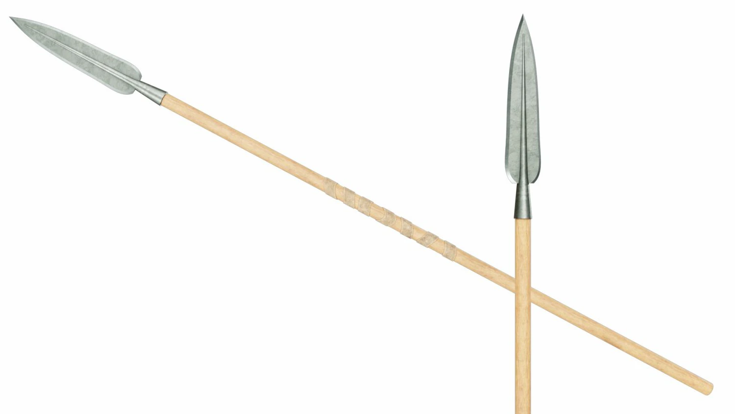 Spear with leaf shaped tip 3D Model .c4d .max .obj .3ds .fbx .stl .blend 