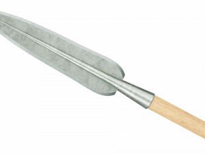 Spear with leaf shaped tip Modello 3D