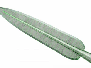 Spear with leaf shaped tip 3D Model