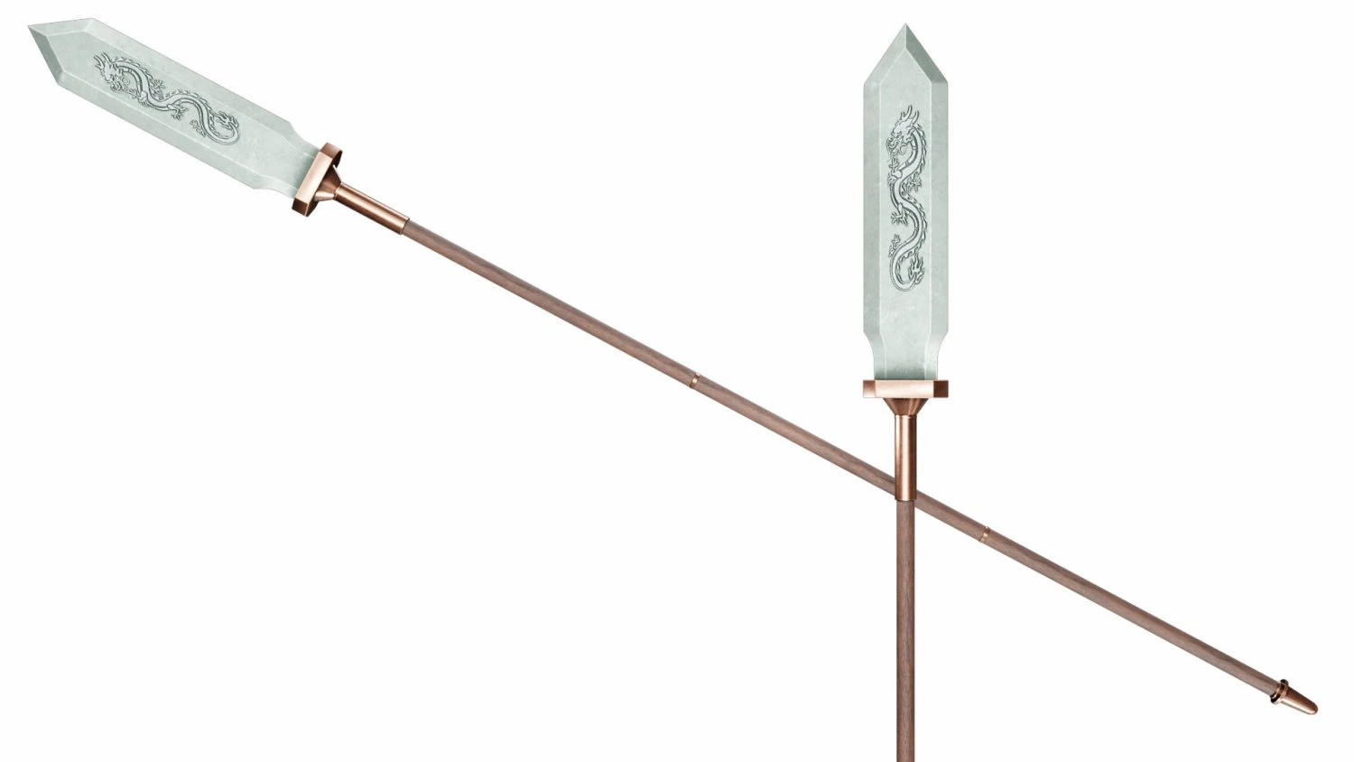 Spear with straight tip 3D Model .c4d .max .obj .3ds .fbx .stl .blend 