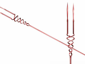 सर्पिल भाला 3D मॉडल