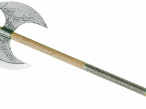 Double edged battleaxe Model 3D