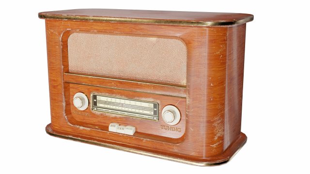 Old radio 3D मॉडल .c4d .max .obj .3ds .fbx .stl .blend 