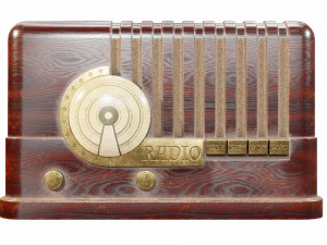 Old table radio Model 3D