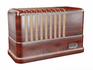 Old table radio Model 3D