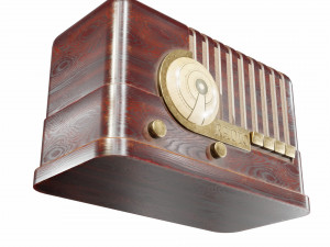 Old table radio Model 3D