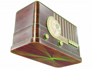 Old table radio Model 3D