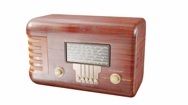 Retro radio 3D Модель .c4d .max .obj .3ds .fbx .stl .blend 