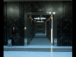 3d hotel-plaza lob model Modello 3D